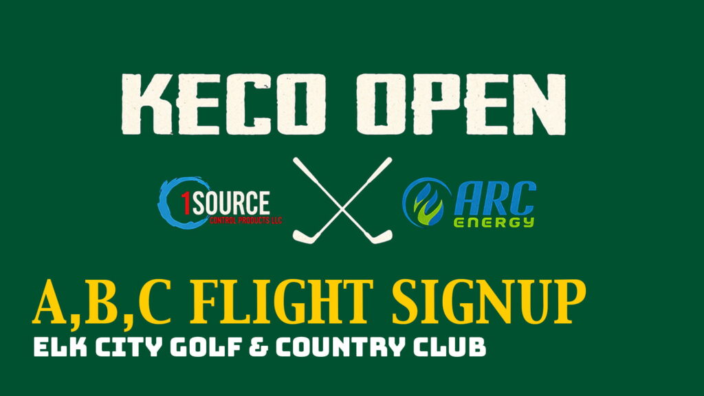KECO Open A B C flight signup button Elk City Golf and Country Club